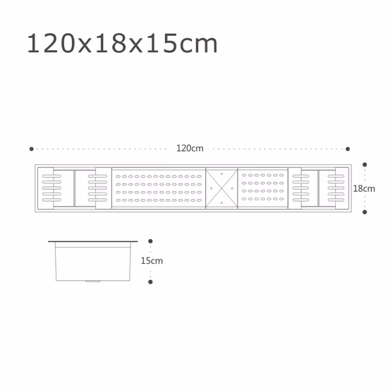 Drop in Topmount Kitchen Sink Luckyhorse 16 Gauge Workstation Channel C120
