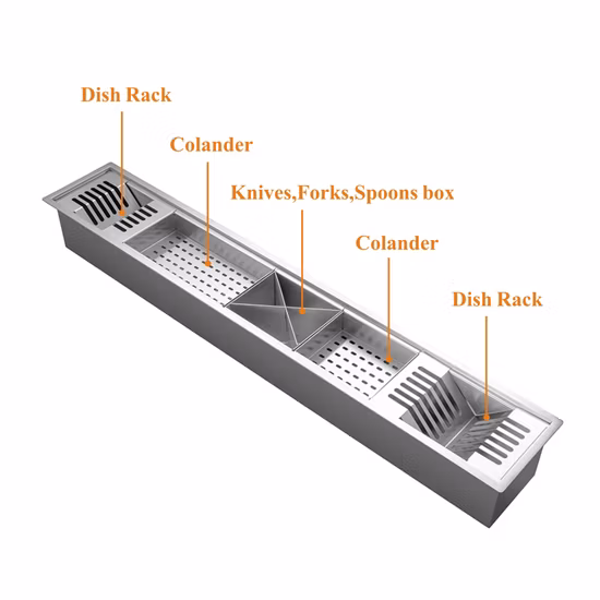 Drop in Topmount Kitchen Sink Luckyhorse 16 Gauge Workstation Channel C120